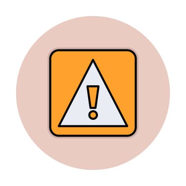 Dikkat İşareti simgesi vektör illüstrasyonu