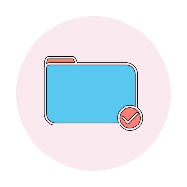 klasör renkli vektör simgesi 