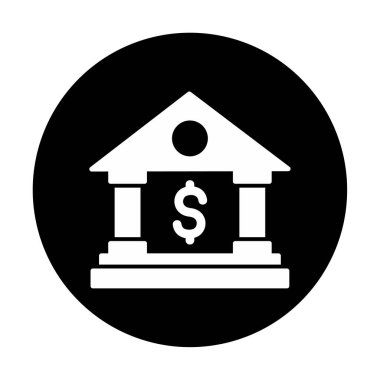 Beyaz arka plan üzerinde izole banka simgesi