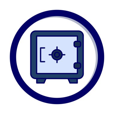 Güvenli simge, loker işareti, vektör illüstrasyonu