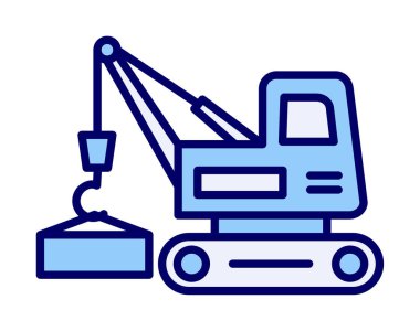 Yapı vinç simgesi, vektör illüstrasyon tasarımı