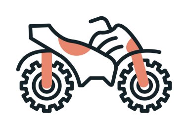 Dörtlü bisiklet simgesi, vektör çizimi kullan 