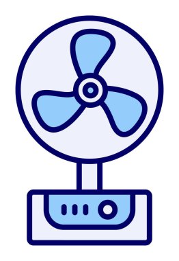 düz basit hayran simgesi resimleme tasarımı