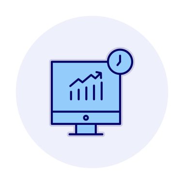Stocks Analitik Modern Simgesinin vektör çizimi                   