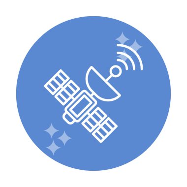 Uydu Simgesi, vektör illüstrasyonu