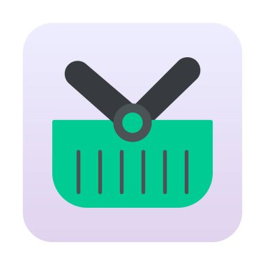 boş alışveriş sepeti vektör çizimi