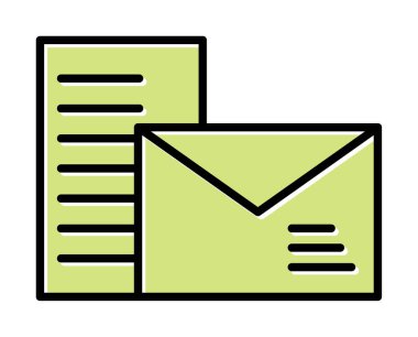 posta simgesi, vektör illüstrasyonu   