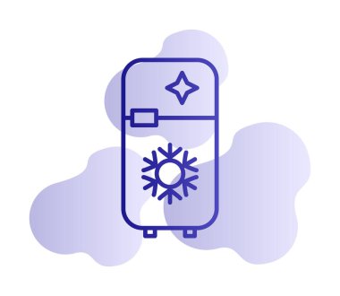 buzdolabı vektör simgesi çizelgesi çizimi