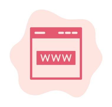 Basit web sitesi arayüzü simgesi, vektör illüstrasyonu