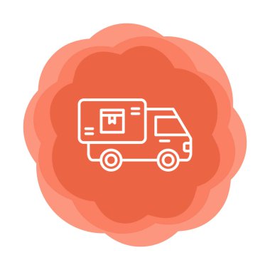 Vektör Tasarımı Teslimat Kamyonu Simgesi Biçimi