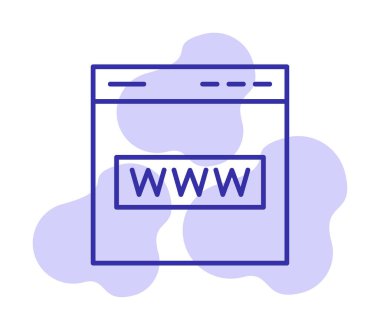 Basit web sitesi arayüzü simgesi, vektör illüstrasyonu
