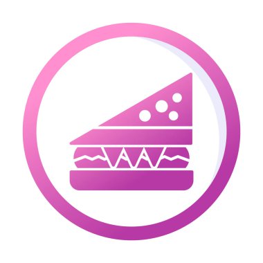 Sandviç simgesi, vektör illüstrasyonu, grafik tasarımı