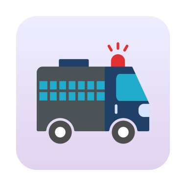 Van düz vektör simgesi