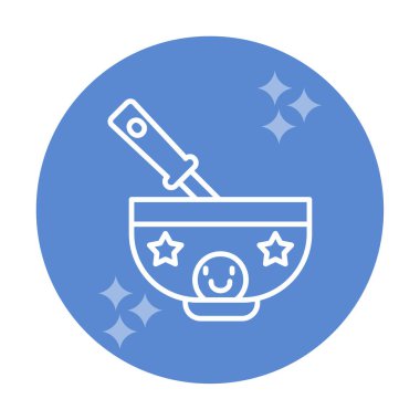 Bebek maması simgesinin vektör illüstrasyonu