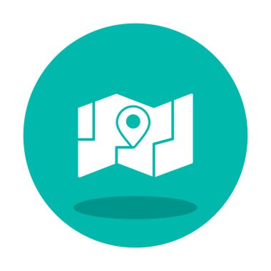 GPS konum vektörü simgesine sahip harita