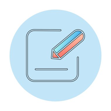 Simgeyi kalem, vektör illüstrasyonu basit tasarım ile düzenle