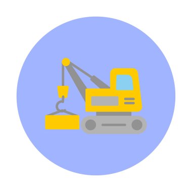 Yapı vinç simgesi, vektör illüstrasyon tasarımı