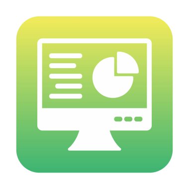 Çevrimiçi Pie Grafik ikonu vektör illüstrasyonu