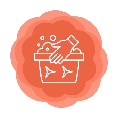 Basit El Yıkama simgesi, vektör illüstrasyonu