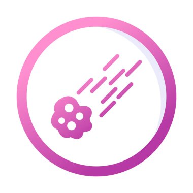 Meteor düz ikon vektör çizimi