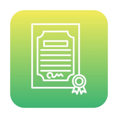 düz basit sertifika vektör çizimi