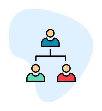 Çalışma Yönetimi vektör simgesi modern basit illüstrasyon