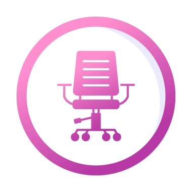 Ofis koltuğu. Web simgesi basit illüstrasyon