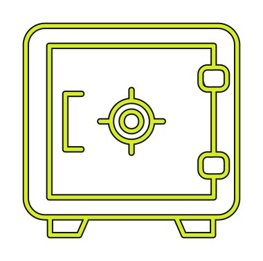 Güvenli simge, loker işareti, vektör illüstrasyonu