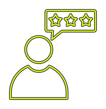 Müşteri İncelemesi, geribildirim ikonu vektör çizimi