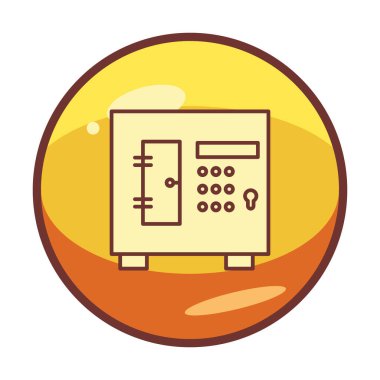 Güvenli kutu simgesinin vektör çizimi