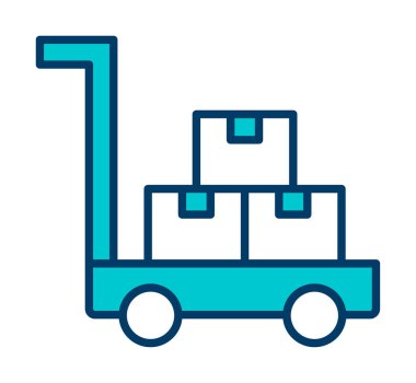 Trolley simgesi, vektör illüstrasyon tasarımı.