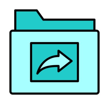 klasör renkli vektör simgesi 