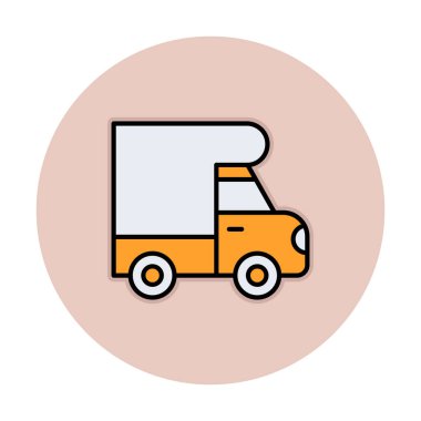 Van düz vektör simgesi