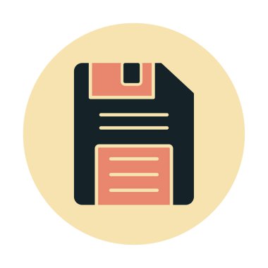 Basit Disket simgesi, vektör illüstrasyonu