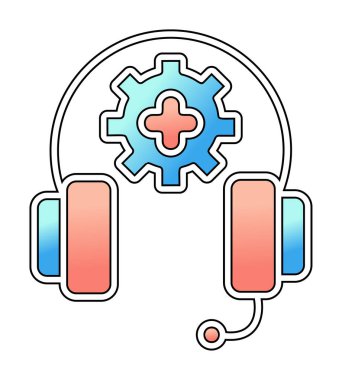 ikon vektör illüstrasyonunu destekle