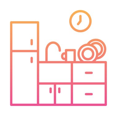 Mutfak simgesi vektör illüstrasyonu