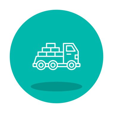 Vektör Tasarımı Teslimat Kamyonu Simgesi Biçimi