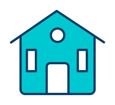 Eve. Web simgesi basit illüstrasyon