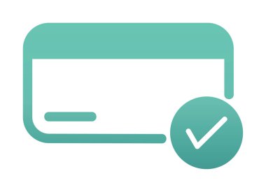 Kredi kartı ikonu vektör illüstrasyonu