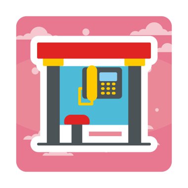 Basit Telefon Simgesi, vektör illüstrasyonu