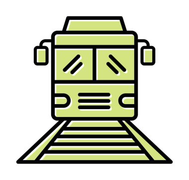 tren simgesi vektör illüstrasyonu 