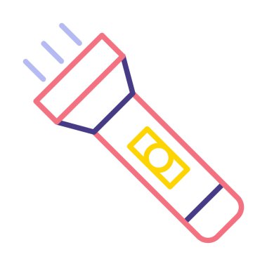 Seyahat fenerinin düz simgesi. Renkli vektör çizimi