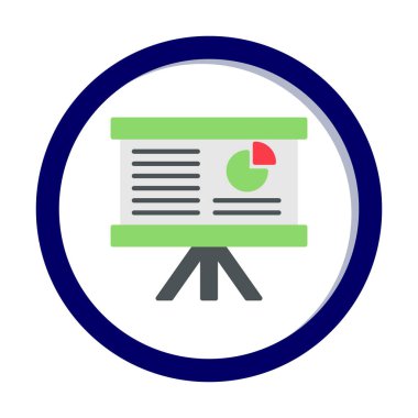 Beyaz arkaplan üzerinde sunum vektörü illüstrasyonunu çalıştır