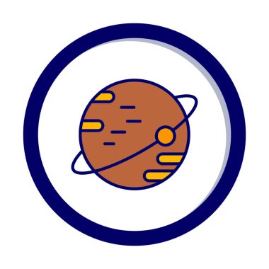 Gezegenler simgesi, vektör illüstrasyonu