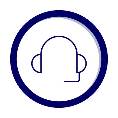 kulaklık simgesi vektör illüstrasyon destek servisi