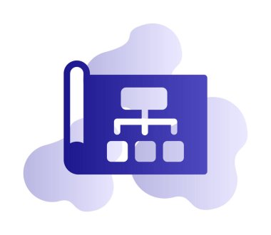 Haftalık İş Planlayıcı Web simgesi, vektör illüstrasyonu 