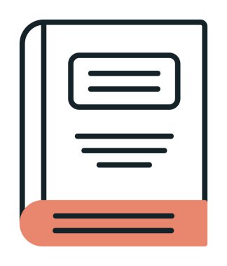 kitap simgesi vektör illüstrasyonu 