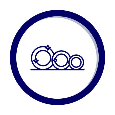 Temiz tabak simgesinin vektör illüstrasyonu