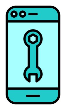 Smartphone Onarım simgesi vektör çizimi