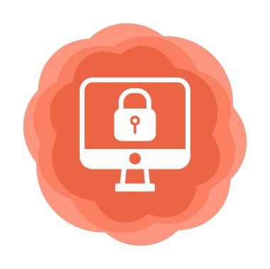 Beyaz arkaplanda asma kilit vektör çizimi